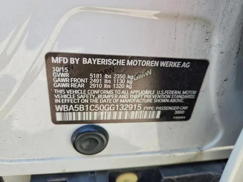 2016 BMW 535 I  
