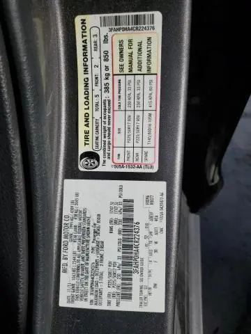 2012 FORD FUSION SE  