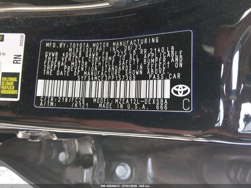 2023 TOYOTA COROLLA SE