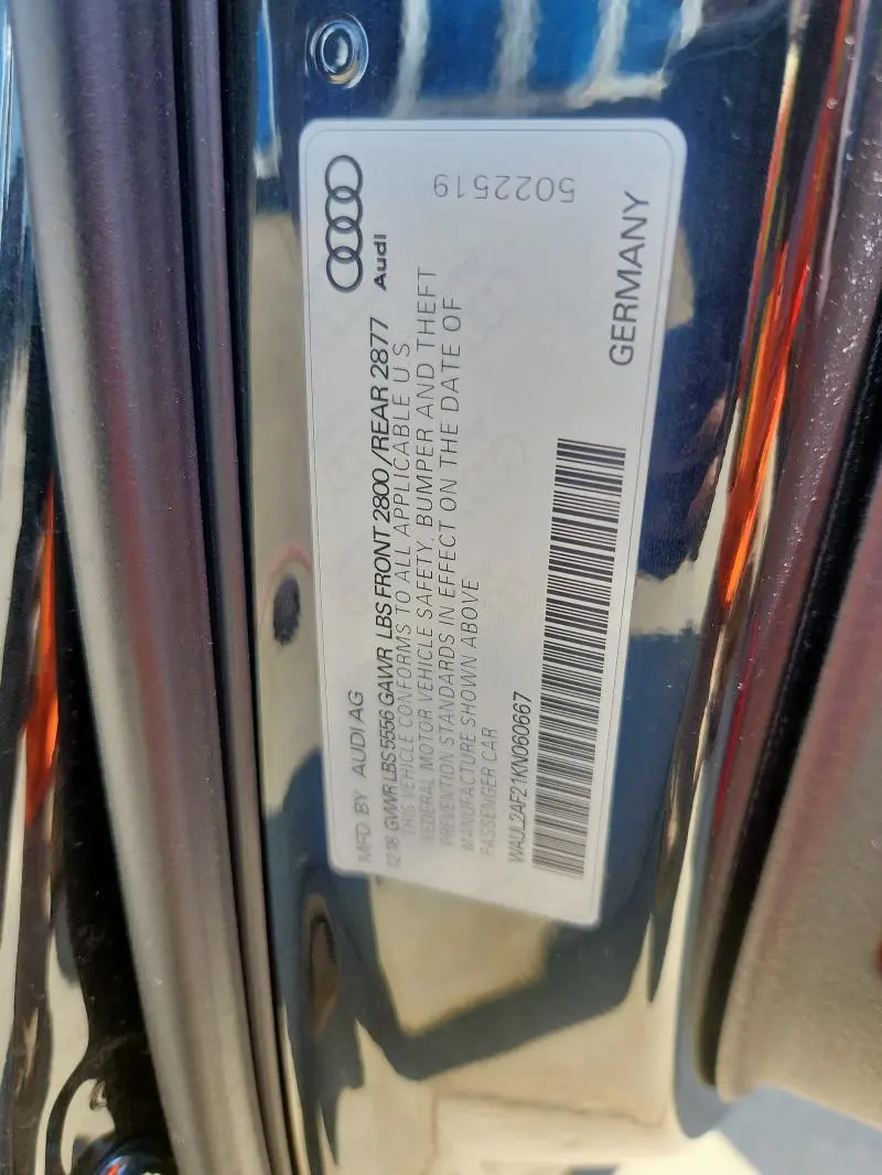 2019 AUDI A6 PREMIUM PLUS  