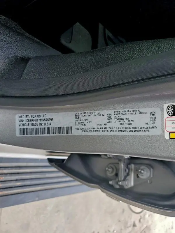 2021 RAM 1500 LIMITED  