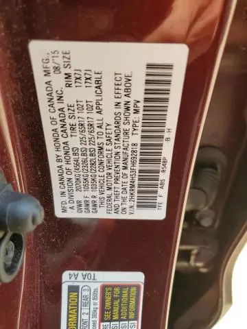 2015 HONDA CR-V EX  