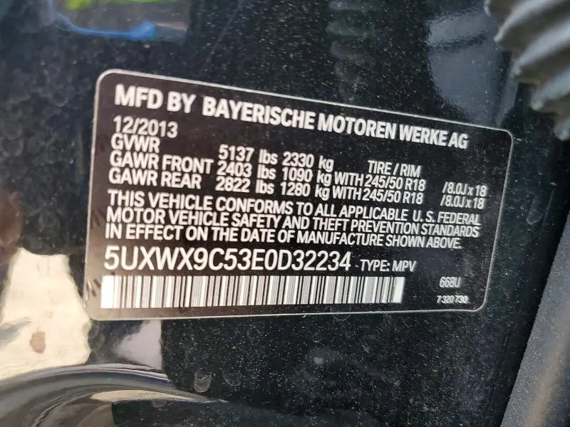 2014 BMW X3 XDRIVE28I  