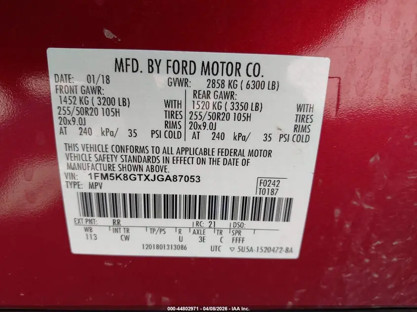 2018 FORD EXPLORER SPORT