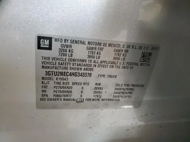 2017 GMC SIERRA K1500 SLT