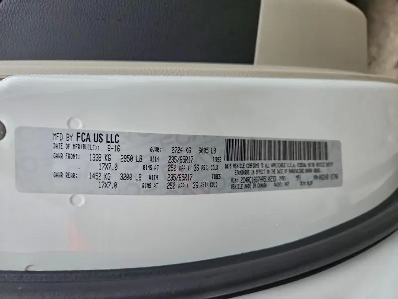 2017 CHRYSLER PACIFICA TOURING L  