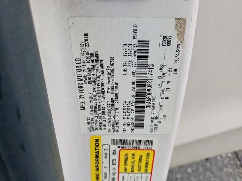 2014 FORD FUSION TITANIUM  
