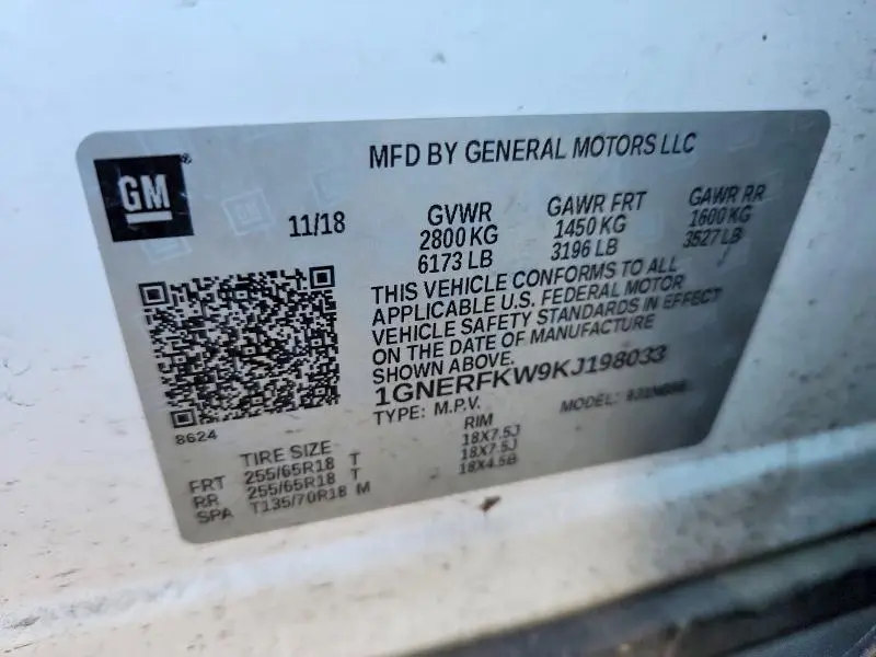 2019 CHEVROLET TRAVERSE LS  