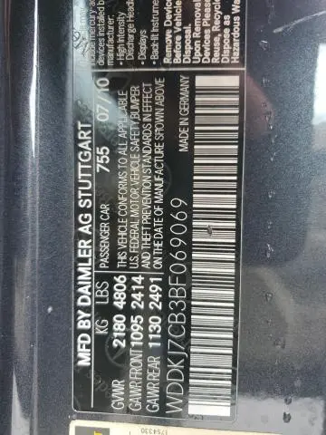 2011 MERCEDES-BENZ E 550