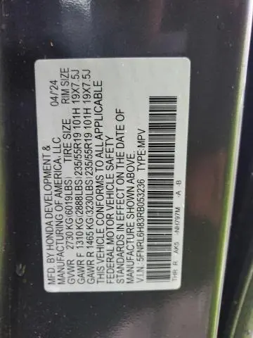2024 HONDA ODYSSEY TOURING  