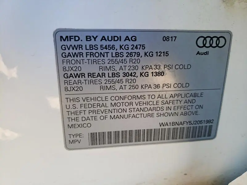 2018 AUDI Q5 PREMIUM PLUS  