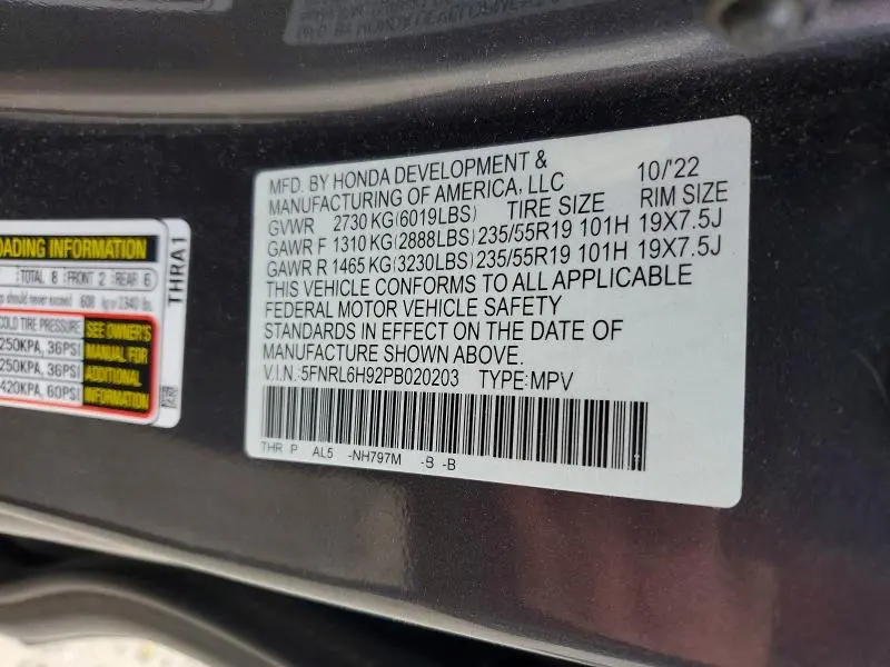 2023 HONDA ODYSSEY ELITE  