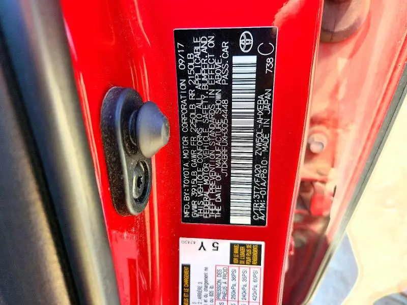 2017 TOYOTA PRIUS TWO  