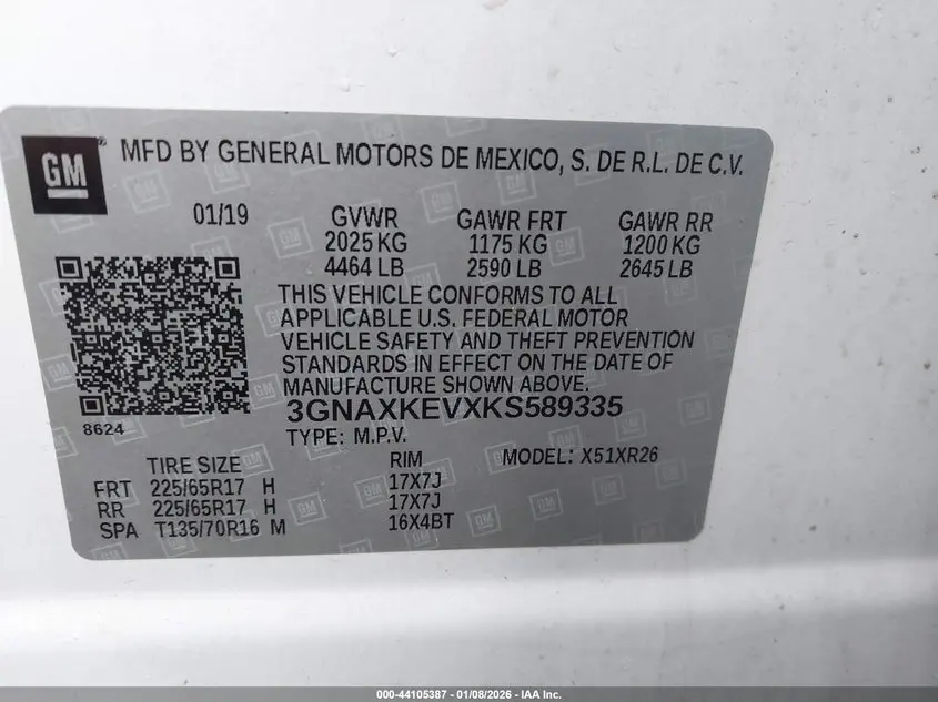 2019 CHEVROLET EQUINOX LT