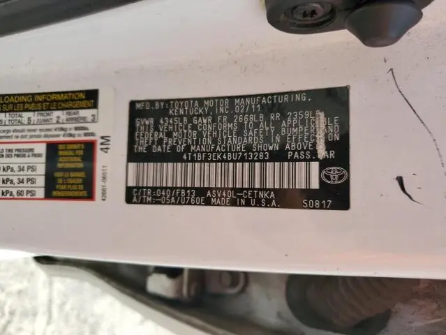 2011 TOYOTA CAMRY BASE  