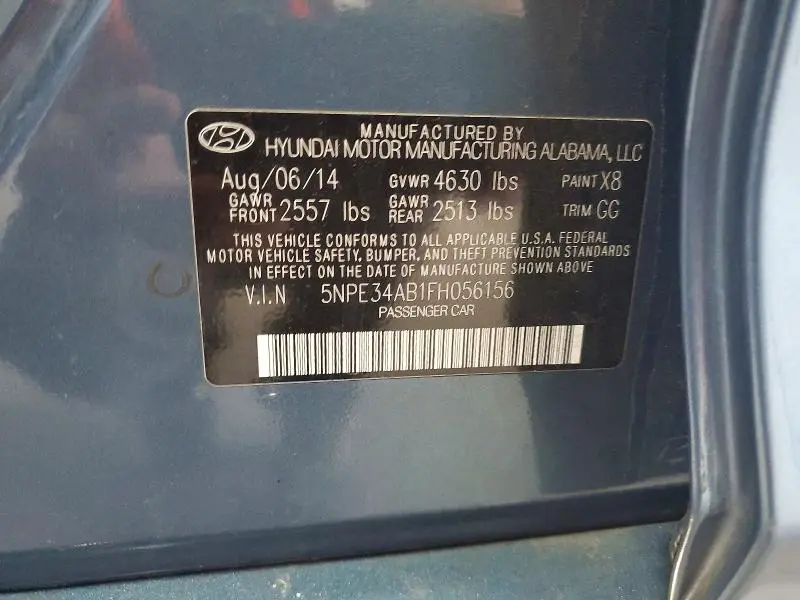 2015 HYUNDAI SONATA SPORT 2.0T  