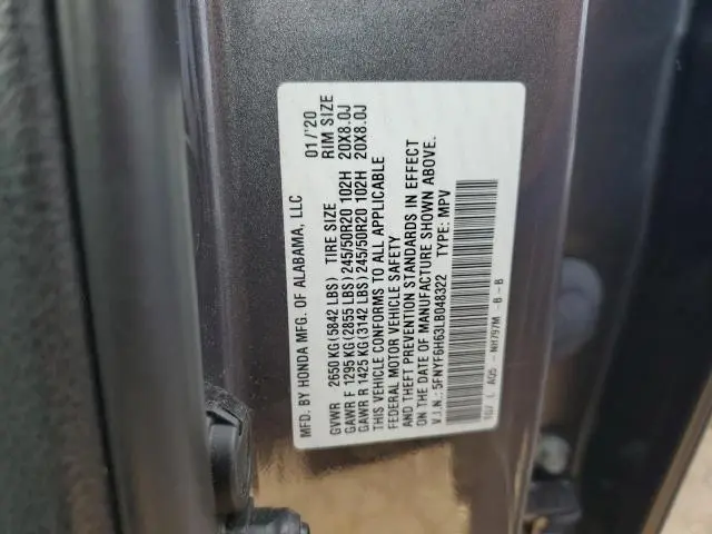 2020 HONDA PILOT TOURING  