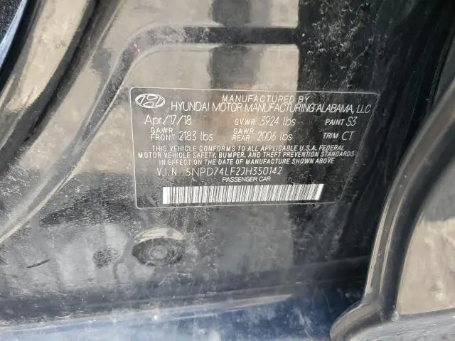 2018 HYUNDAI ELANTRA SE  