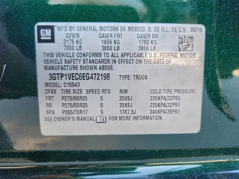 2014 GMC SIERRA C1500 SLT  