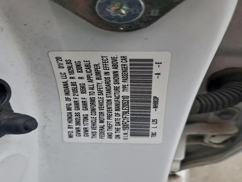 2020 HONDA CIVIC EXL  