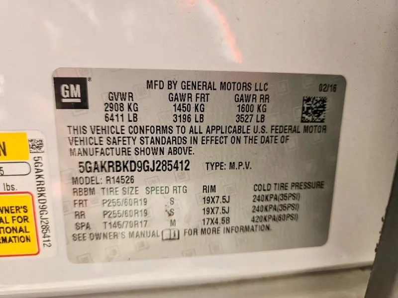 2016 BUICK ENCLAVE   