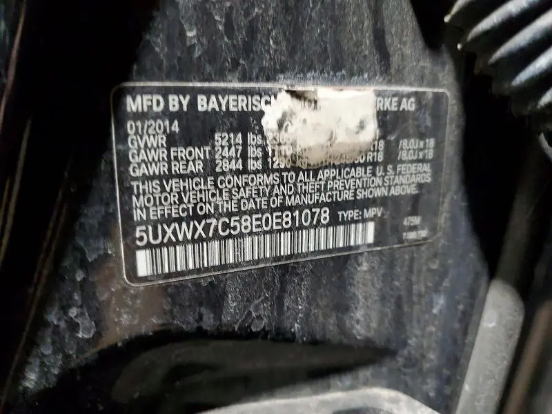 2014 BMW X3 XDRIVE35I  