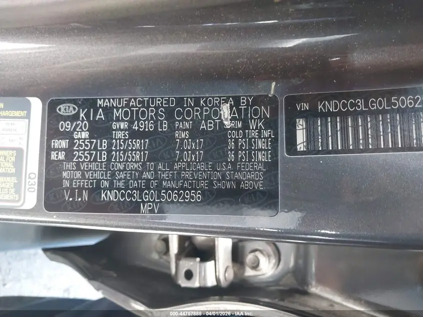 2020 KIA NIRO EV EX