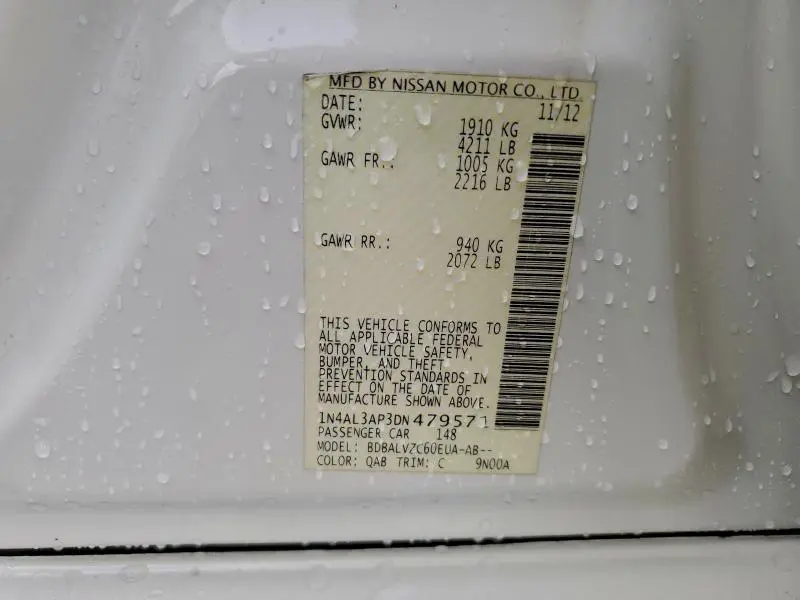 2013 NISSAN ALTIMA 2.5  