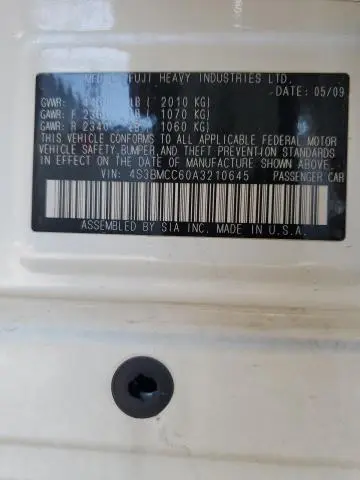 2010 SUBARU LEGACY 2.5I PREMIUM  