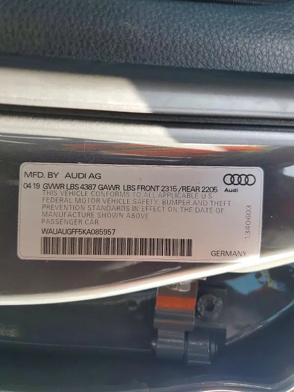 2019 AUDI A3 PREMIUM  