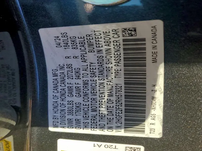 2024 HONDA CIVIC SPORT  