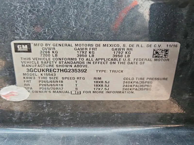 2017 CHEVROLET SILVERADO K1500 LT  