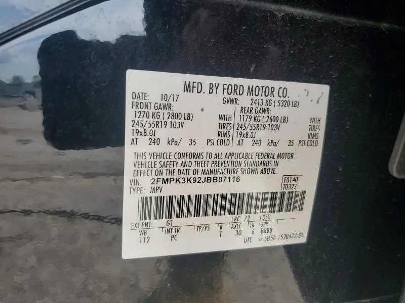 2018 FORD EDGE TITANIUM  