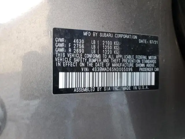 2022 SUBARU LEGACY PREMIUM