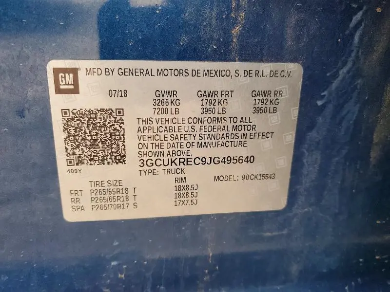 2018 CHEVROLET SILVERADO K1500 LT  