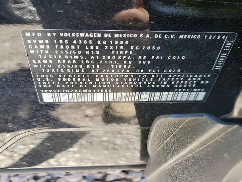 2025 VOLKSWAGEN TAOS SE  