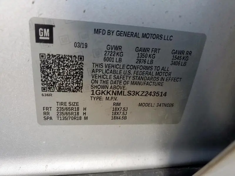 2019 GMC ACADIA SLT-1  
