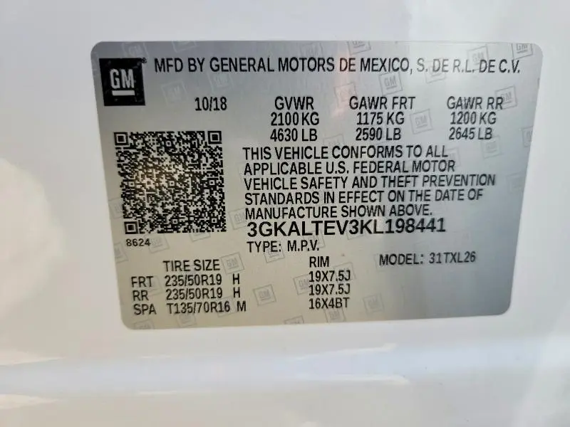 2019 GMC TERRAIN SLE  