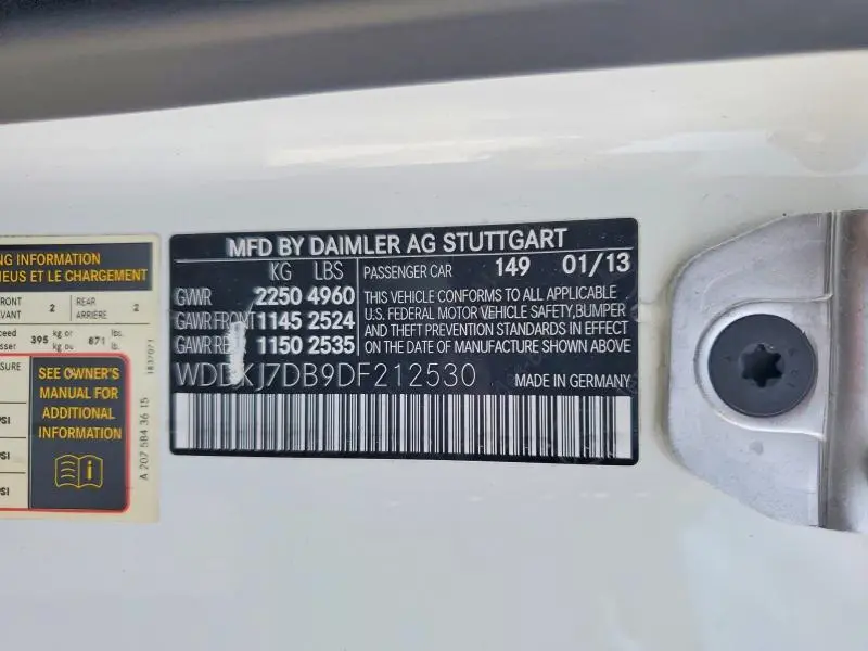 2013 MERCEDES-BENZ E 550  