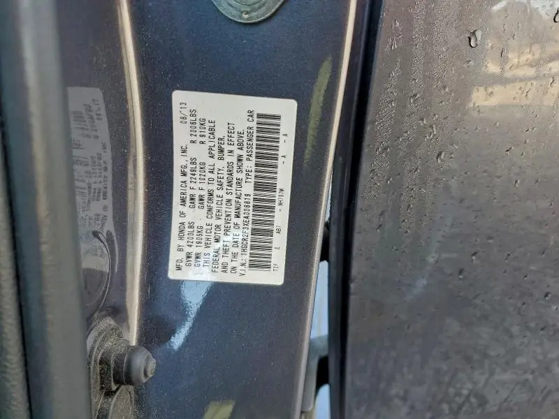 2014 HONDA ACCORD LX  