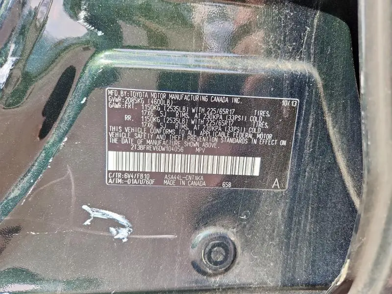 2013 TOYOTA RAV4 LE  