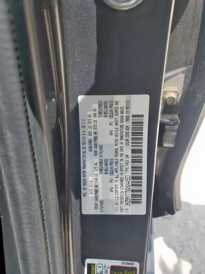 2016 MAZDA 3 SPORT  