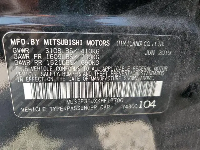 2019 MITSUBISHI MIRAGE G4 ES  