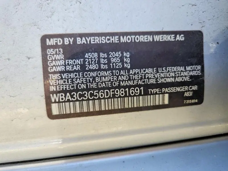 2013 BMW 320 I XDRIVE  