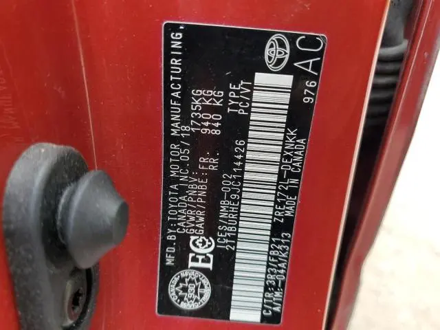 2018 TOYOTA COROLLA L  