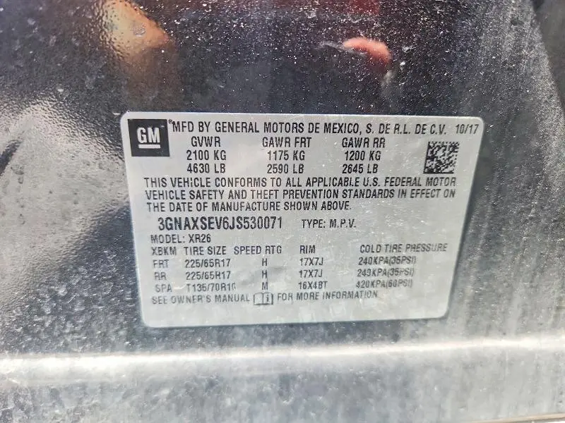 2018 CHEVROLET EQUINOX LT  