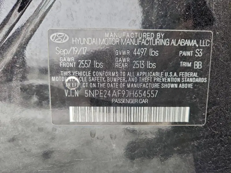 2018 HYUNDAI SONATA SE  