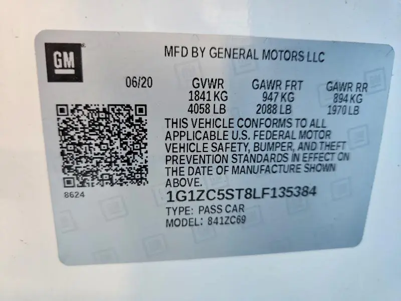 2020 CHEVROLET MALIBU LS  