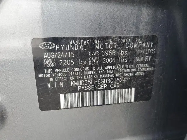 2016 HYUNDAI ELANTRA GT   