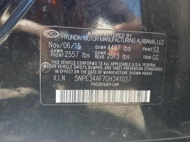 2016 HYUNDAI SONATA SPORT  